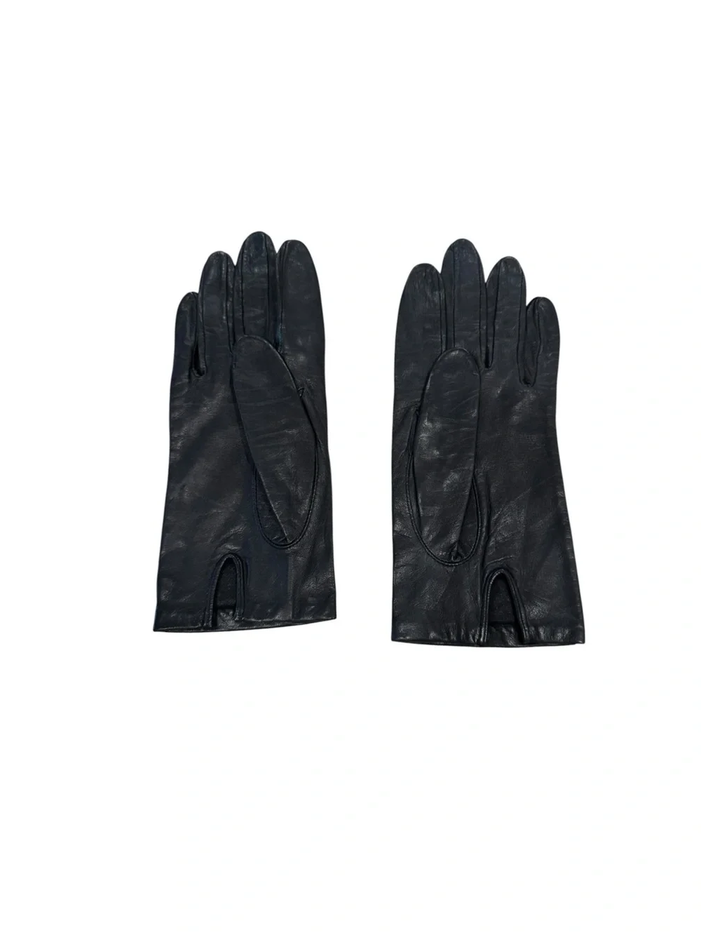 Vintage Black Leather Dress Gloves Sz M